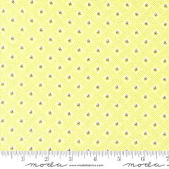 MODA FABRICS #18775 14 “SOFT YELLOW” ALL OVER TINY FLORAL PRINT BTY