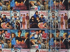 Custom Cotton Woven Fabric 80s Movies Collage By the 1/4 Yard 9×56