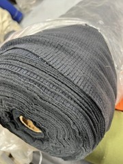 Charcoal Black POLARTEC Power Grid FR Flame Resistant Fleece Fabric