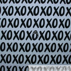 BonEful Fabric FQ Cotton Quilt White Black B&W Red Pink Lipstick Glam Girl S VTG