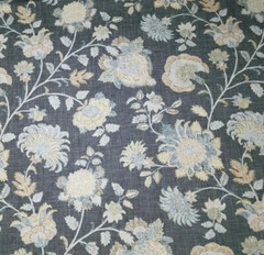 Bronte in Graphite BTY Richloom 100% Cotton Slub Duck 54″ Wide Black Yellow