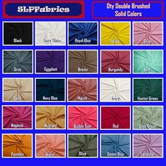 Double Brushed Poly Jersey Knit Fabric-Solid Colors-Sold by the Yard