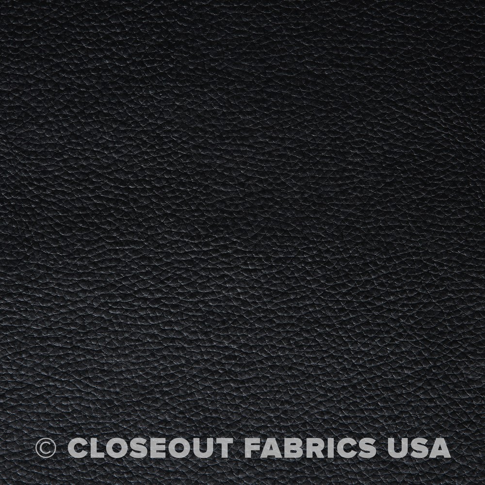 Black Vinyl Fabric – Faux Leather – Auto Upholstery Pleather Fabric