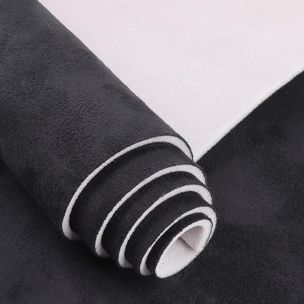 Black Suede Headliner Fabric 96×60 Auto Headliner Tube Kit Car Ceiling