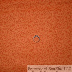 BonEful FABRIC FQ Cotton Quilt Orange Tonal Flower Leaf Small Little Tiny Calico