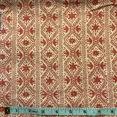 Super Snuggle Flannel Fabric 30”x46” Fair Isle Geometric Red Cream Joann Remnant
