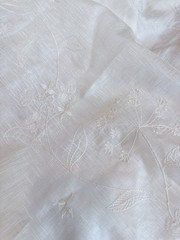 2.4 yds (58” width) embroidery floral tulle voile fabric 260461 A02