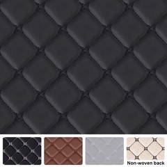 Quilted Pebble Grain Faux Leather Fabric 6mm Foam Backed Upholstery 63″ Wide