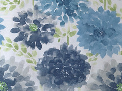 RICHLOOM SOLARIUM GARDENIAS IN COOL FABRIC UPHOLSTERY STAIN UV RESISTANT 55″WIDE