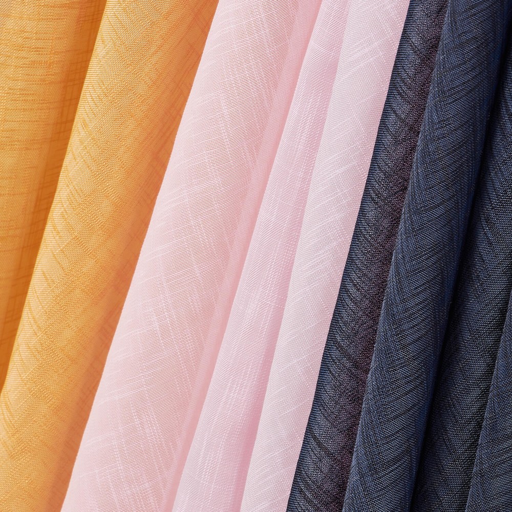 Sheer Voile Gasa Fabric 118″ Wide Faux Linen Curtain Drapery Apparel Sold BTY