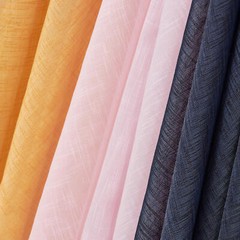 Sheer Voile Gasa Fabric 118″ Wide Faux Linen Curtain Drapery Apparel Sold BTY