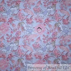 BonEful Fabric FQ Cotton Quilt Purple Pink Flower Dress Princess Cinderella