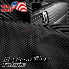 Black Carbon Fiber Fabric Cloth Marine Vinyl 54″ Wide Plain Weave Upholstery