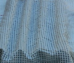 White/Ivory Window Pane Checks on 100% Silk Organza, 44″ Wide, By Yard (TS-7525)