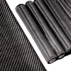 5/10 FT x 12” Real Carbon Fiber Fabric Cloth Roll 3k 200gsm Twill Weave Black