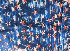 3 One Yard Pieces Of Red White And Blue Patriotic Fabric 100% Cotton