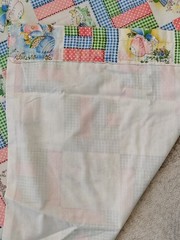 VINTAGE Holly Hobbie HANDMADE WINDOW CURTAIN PANELS 43″ x 67″ 2 PANELS