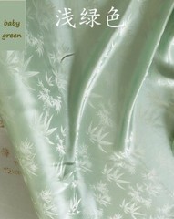 1 Yard X 1.14 meter Bamboo Leaf Jacquard Silk Fabric For Gown Soft Silk Viscose