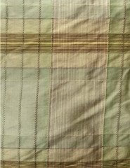 SILK Taffeta Plaid Gorgeous Green Brown Beige Gold BY THE YARD