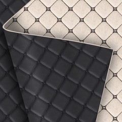 Soft Quilted Faux Leather Fabric Foam Backed Auto Upholstery Headliner Material