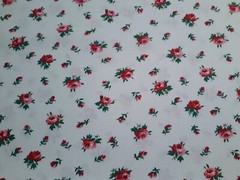 FS FRUTA Y FLOR Cinderella Rosebuds in Cloud Mosquera Cotton Fabric FAT QUARTER