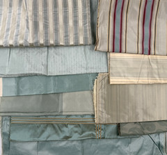 Vintage Fabric Remnants Scraps 100% Silk Pieces Lot 10