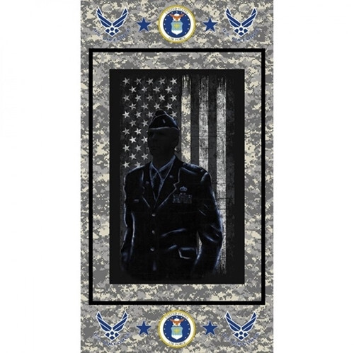 Military United States Air Force Armed Service 24×44 Cotton Fabric Panel