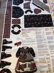 VTG Scottie Dog Daisy Dolly Dress Cotton Cut & Sew Panel Daisy Kingdom Adorable