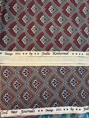 Civil War Journals cotton quilt fabric 1800’s reproduction Rothermel 1/2 yd ea