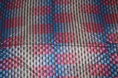 Lightweight silky synthetic apparel fabric, geometric print, 44″ x 2.5 yards
