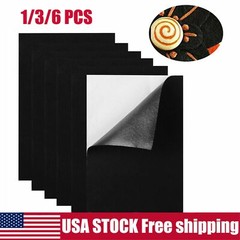 Felt Fabric Adhesive Sheets Black Multipurpose Sticky Glue Velvet Sheet 1/3/6PCS