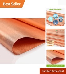 Pure Copper Faraday Fabric Cloth 39″x43″ for WiFi Cell Bluetooth GPS Groundin…