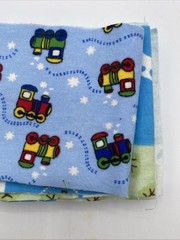 Lot Of Fleece,flannel,corduroy Baby Kid Fabric With Container quilt Craft