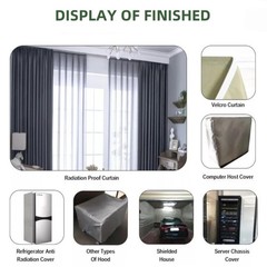 Advanced 39″x43″ Faraday Fabric – Reduce Harmful WiFi, 5G, Bluetooth Signals