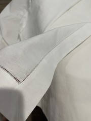 8 Yards 100% Linen Heavy White 90” Wide Hemstitch 8lbs Rare