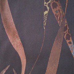 Vtg Luxury Home Decor Fabric Botanical Leaves, Brown, Copper, Red, Spain 5 yds