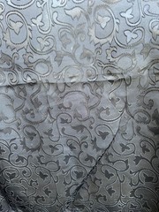 Grey brocade Jacquard fabric dress runner Satin Floral By the Yard 44″ w