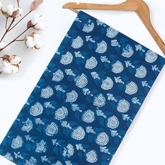 Indigo Blue 100% Cotton Fabric By The Yard Running Craft Sewing Floral Fabric