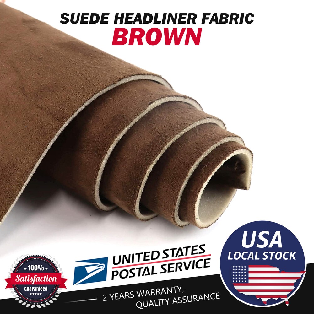 Suede Headliner Fabric 1/8″ Thick Foam Upholstery Roof Liner Replacement 60″ (W)