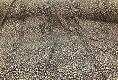 Printed DTY Spandex Stretch Apparel Fabric Tan Black Beige Leopard Print I220