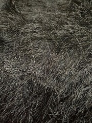 Fabric Lot 5 Yds 24 Ins 60 W Black Eyelash Lame Silver Threads Stretch Knit