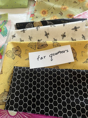 QUILTERS – Huge Lot of Pre Cut Fabric for Bee Themed Quilt(s) High End 3.7 Lbs