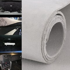 40″x60″ Gray Suede Headliner Fabrics 1/8″ Foam Backed Car Roof Door Upholstery