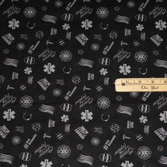 Nobody Fights Alone Nurses Nursing Medical Cotton Fabric 1/2 Yard #10421