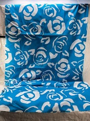 Evan Picone Fabric Rose Print Cotton Blend 3 Yards Vintage Sewing Yardage