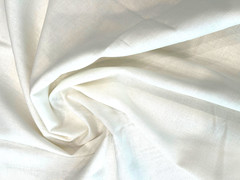 Linen Cotton Fabric BTY, 7.5oz./255gsm, color White, Sample Swatch Available