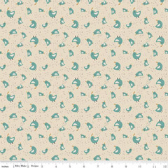 1/4 Yard 9”x42” Riley Blake “Elmer & Eloise” Birds Quail Sand Quilt Cotton
