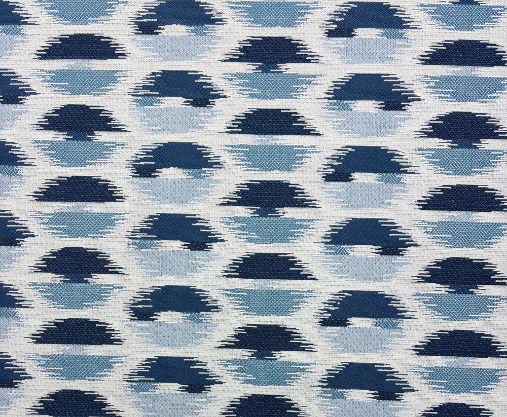 SUNBRELLA 146207 ESCAPE DENIM BLUE GEO OUTDOOR INDOOR FABRIC BY YARD 54″W