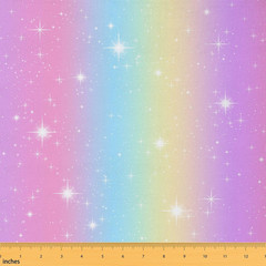 Tie Dye Flannel Fabric by the Yard, Pastel Rainbow Upholstery Fabric for Kids Gi