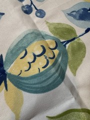 Richloom Floral Cotton Duck Fabric Blue Teal Canvas 55” x 55” Home Decor